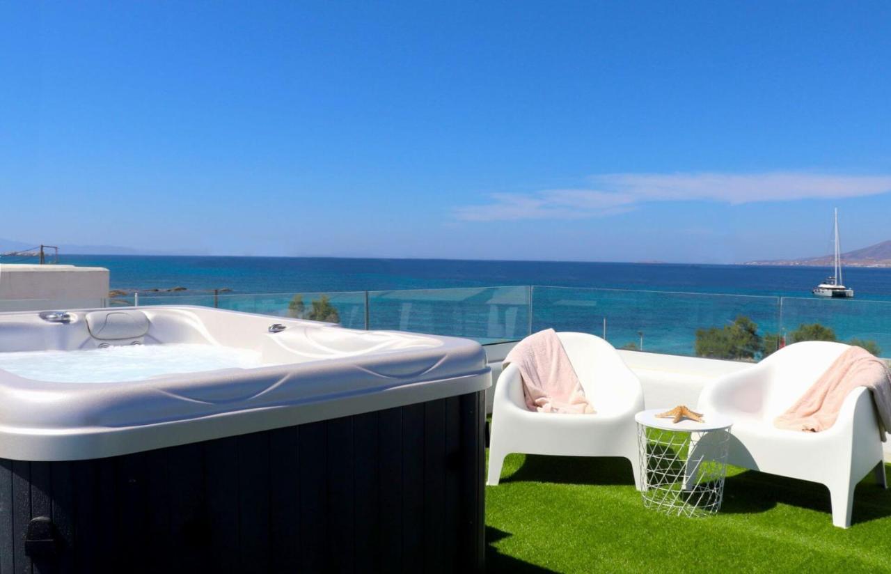Beach Apartment Thalia With Hot Tub And Sea View Agios Prokopios  Exterior photo